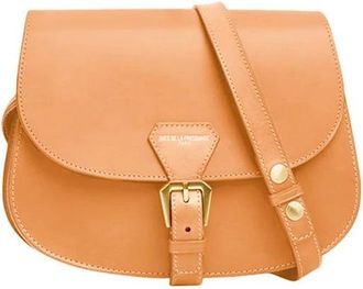 Ines De La Fressange Tassen, Dames, Bruin, ONE Size, Leer, Kameel lederen Flâneur tas