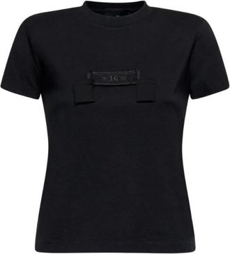 John Richmond T-shirt met Logo Applicatie - Dames - T-shirts - Zwart - M - Katoen - Tops