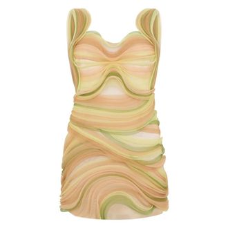 Alberta Ferretti Short dress with embroidery - female - Alberta Ferretti - Short Dresses - Multicolor - S - Dresses