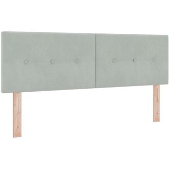 vidaXL Headboard Wall-mounted with Headboard Light grey 160 cm Velvet Vidaxl