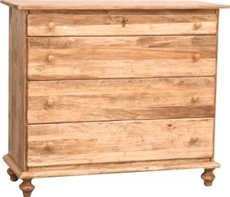 Biscottini International C&oacute;moda De Estilo Country De Madera Maciza De Tilo Acabado Con Efecto Natural 114x49x99 Cm