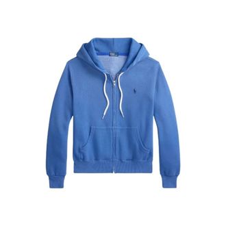 Polo Ralph Lauren Sweatshirts & Hoodies - Dames - Vesten met rits - Blauw - L - Katoen - Hoodies & sweatvesten
