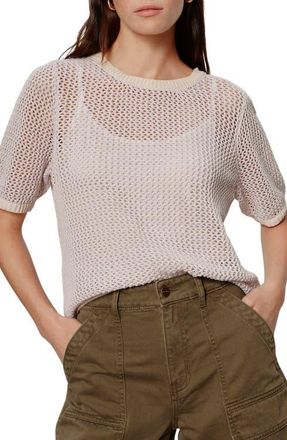 Sanctuary Open Stitch Short Sleeve Sweater in Petal Purple at Nordstrom, Size X-Large