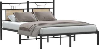 vidaXL Estructura De Cama Sin Colch&oacute;n Madera Roble Sonoma 140x200 Cm Vidaxl