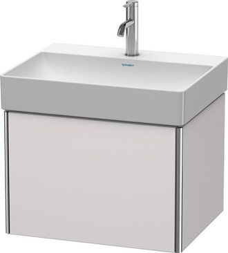Duravit Duravit Xsquare Unidad De Tocador De Pared 58,4 X 46,0 Cm, 1 Extra&iacute;ble, Para Lavabo Durasquare 235360, Color (frente/cuerpo): Blanco Lila Seda Laca Ma