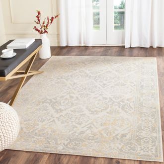 Safavieh Evoke Machine Made Area Rug, Ivory / Grey Traditional Style Easy Care