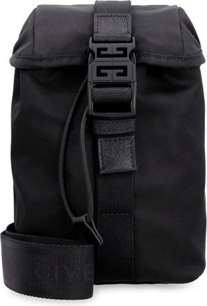 Givenchy Tassen, Heren, Zwart, ONE Size, Nylon, Logo Mini Rugzak met Gespsluiting