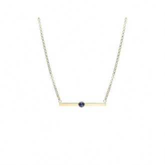 Gold & Honey Womens Lapis Bar Necklace In Gold