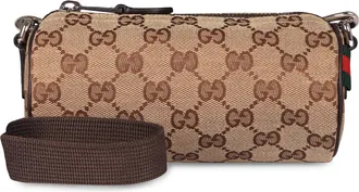 Gucci Mens Shoulder Bag Gg Ebony Polyester Messenger