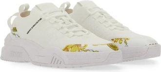 Versace Jeans Couture Low-Top Sneaker - White Sneakers With Bold Logo And Textured Upper - Gr. 37 (EU) - in Weiß - für Damen
