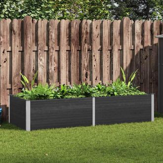 vidaXL Arriate De Wpc Gris 250x100x54 Cm Vidaxl