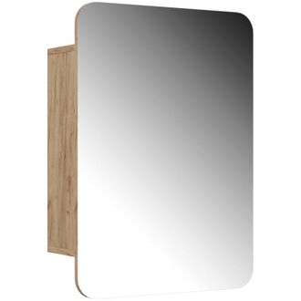 Vicco Specchio contenitore bagno Zino, Quercia dorata, 70 x 50 cm con ripiani, Vicco