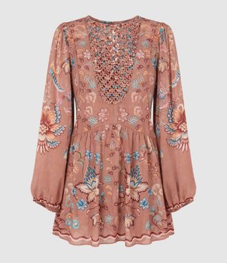 Farm Rio Blouse Boho Enchance Mocha