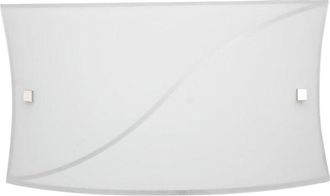 Energy Aplique 1xe27 Marco Blanco Cristal Placa Blanca