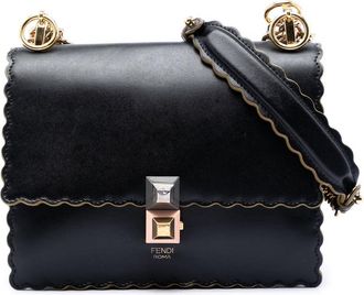 Fendi Pre-owned Fendi Small Scalloped Leather Kan I Crossbody Ladies 6UHAO77ZVHWKYXHC