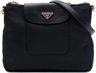 Prada Pre-owned Prada Saffiano Trimmed Tessuto Crossbody Unisex XGPZYP7WDPJ5BDYK