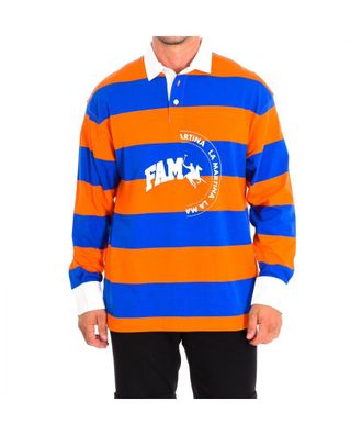 La Martina La Martina Mens Long Sleeve Polo 11M096-JS334 man - Orange Cotton - Size Large