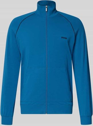 HUGO BOSS Regular Fit Sweatjacke aus Baumwoll-Mix Modell Mix&Match in Blau, Gr&ouml;&szlig;e XXL