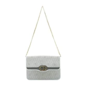 Dior Pre-owned Cross Body Bags, female, Gray, Size: ONE SIZE Pre-owned Honeycomb Chain Shoulder Bag