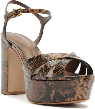 Schutz Keefa Kitten Heel Sandal in Pecan Brown at Nordstrom, Size 7.5