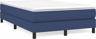 vidaXL Cama Box Spring Con Colch&oacute;n Tela Azul 120x190 Cm Vidaxl