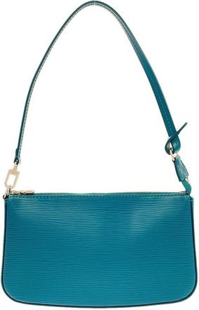 Louis Vuitton Cyan Leather Pochette Pouch (Pre-Owned)