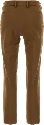 Pantaloni Torino Womens Sigaretta Trousers Brown Cotton Elastane