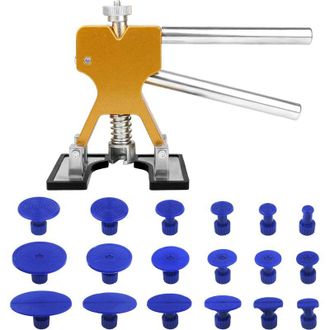 OEM Kit De Reparaci&oacute;n De Abolladuras Sin Pintura, Herramienta Para Reparar Abolladuras De Carrocer&iacute;a Con 18 Ventosas Azules Para Coches, Frigor&iacute;ficos, Mot