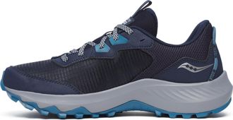 Saucony Womens Aura TR Trail Running Shoe, Navy/Topaz, 5.5