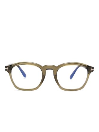 Tom Ford Eyewear square-frame glasses - unisex - Acetate - 51 - Green
