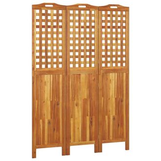 Berkfield Home 3-Panel Room Divider 121.5x2x180 cm Solid Wood Acacia in Brown