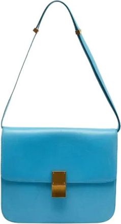 Celine Pre-owned Vintage Schoudertas - Dames - Vintage Schoudertas - Blauw - ONE Size - Leer - Vintage