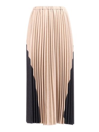 Lorena Antoniazzi Plisse Skirt Two Tone Midi Skirt