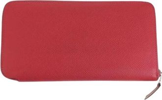 Herm&egrave;s Pre-owned Wallets, female, Red, Size: ONE SIZE Pre-owned Azap Silkin Long Wallet Red
