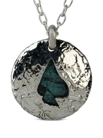 Parts Of Four heart-shaped disc necklace - unisex - Sterling Silver/10K White Gold/Tourmaline - One Size