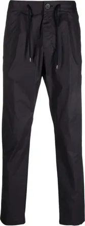 Herno drawstring tapered trousers - men - Cotton/Spandex/Elastane/Polyester - L - Blue
