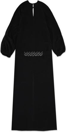 Fortela Vintage Silk Maxi Dress in Black at Nordstrom, Size 40 Eu