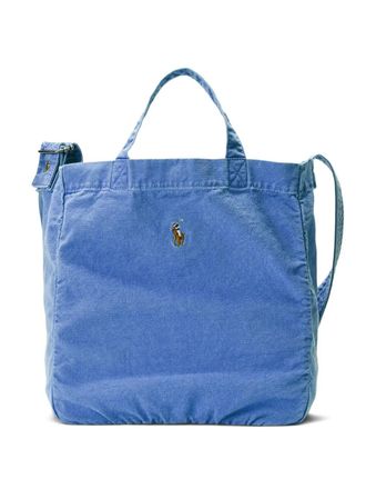 Polo Ralph Lauren Polo Pony canvas tote bag - men - Cotton - One Size - Blue