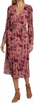Paige Aloe Dress In Muted Mauve Multi