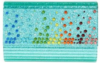 Kurt Geiger Party Glitter Envelope Clutch in Turquoise/Aqua at Nordstrom Rack