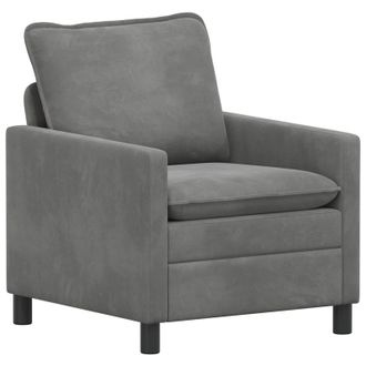 vidaXL Sof&aacute; Gris Oscuro 76 X 81 X 87,5 Cm Terciopelo Vidaxl