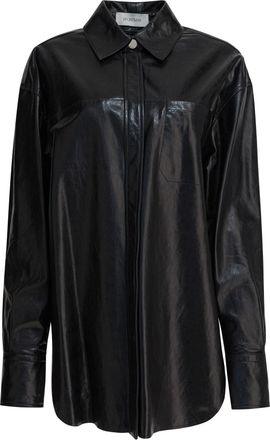 Max Mara Womens Black Leather Shirt - Size EU 32 (Womens)