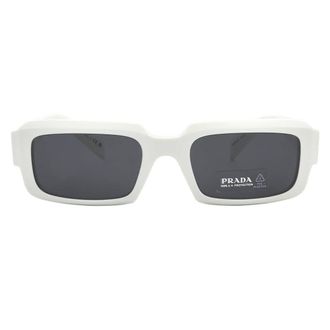 Prada Dark Gray Rectangular Mens Sunglasses PR 27ZS 17K08Z 54