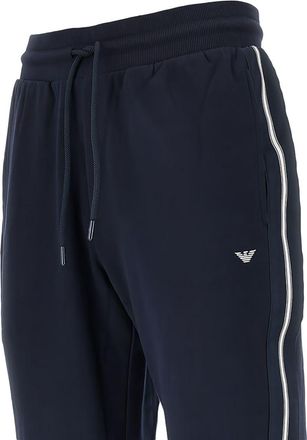 Emporio Armani Striped Side Tape Joggers - Navy