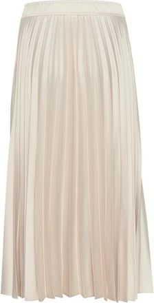 Part Two Geplooide A-lijn Midi Rok - Dames - Midirokken - Beige - XL - Polyester - Rokken