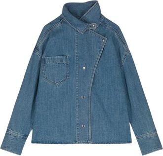 Margaux Lonnberg Elegant Egan Overhemd - Dames - Spijkerjassen - Blauw - 2XS - Jassen