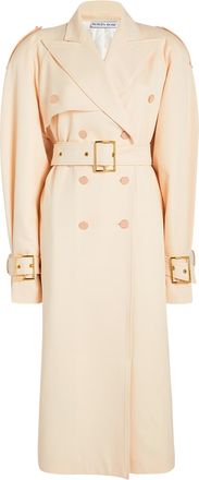 Rowen Rose Oversized Double-Breasted Belted Trench Coat Size M