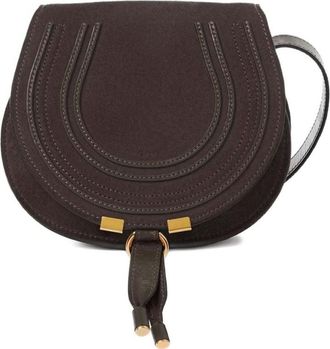 Chlo&eacute; Dark Brown Marcie Small Crossbody Bag