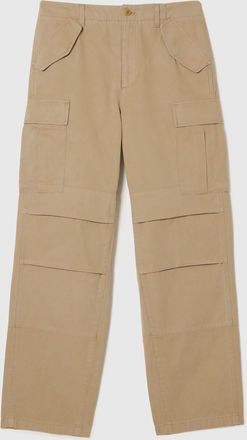 Lacoste Mens Lacoste Straight-Fit Cargo Pants in Beige