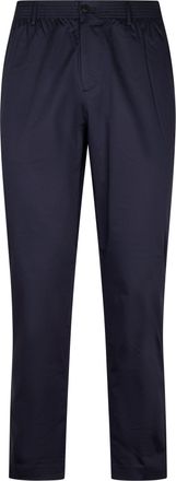 Cellar Door Tapered Fit Deep Blue Trousers with Comfortable Waistband